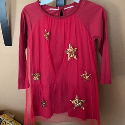 Red Dress With Gold Stars 