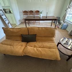 Yellow Corduroy Futon