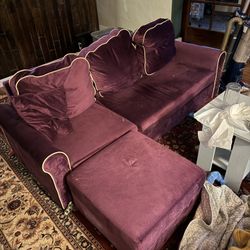 Small Purple Velvet Couch