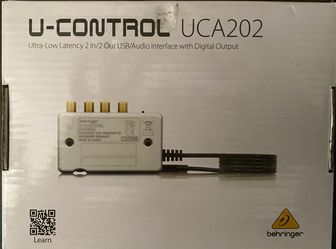 Behringer UCA202 Ultra-low latency 2 inputs/2 outputs, USB-/audio interface with digital output