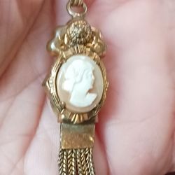 Antique 12k Gold Filled Double-Sided Cameo Pendant VeryUnique.  