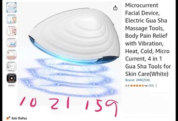 Microcurrent Facial Device, Electric Gua Sha Massage Tools, Body Pain Relief with Vibration, Heat, Cold, Micro Current, 4 in 1 Gua Sha Tools for Skin 