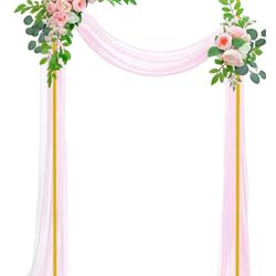 24PCS 2dw2d2ew2 Arch Backdrop Stand 6.6x4 FT Square Wedding Arches for Ceremony Gold Metal Balloon Arch Frame for Wedding Birthday Party Garden Arbor 