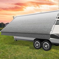 🔥 Brand NEW-Heavy-Duty 15FT RV Awning Replacement Fabric – UV & Weather Resistant