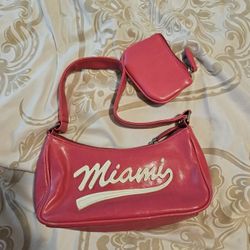 Hot Pink Miami Purse And Coin Purse