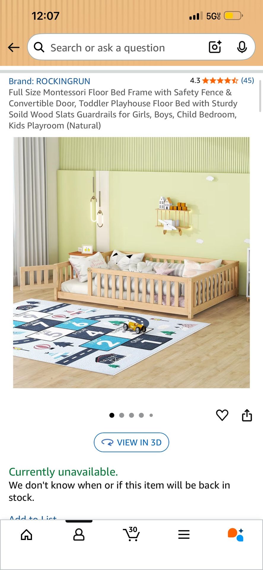 Full Size Montessori Bed And Mattress 
