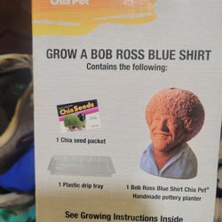 Bob Ross Chia Pet Head