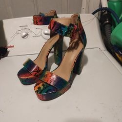 Rainbow Hot Tomato High Heels🌈 Size 9M 