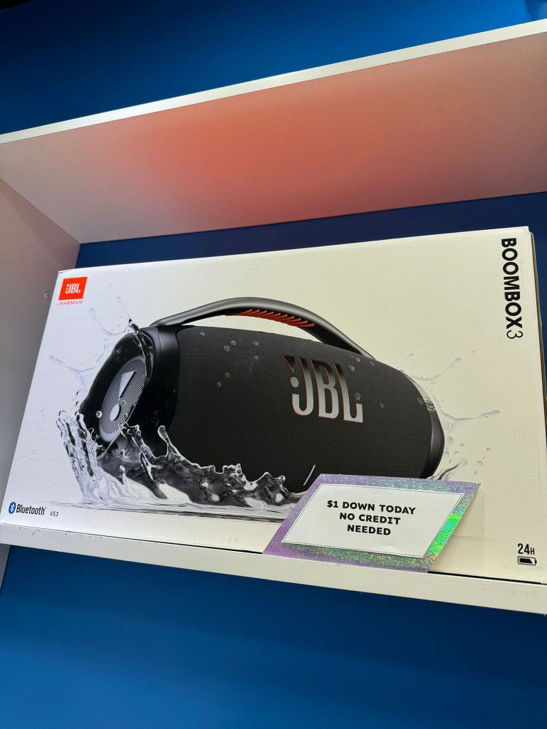 JBL Boombox 3 New Bluetooth Speaker - 90 Days Warranty - Pay $1 Down available - No CREDIT NEEDED