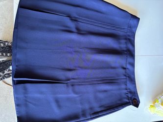 Navy Blue Pleated Midi Skirt. Norton