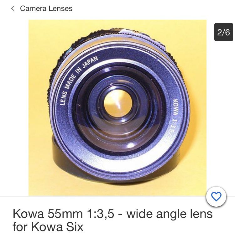 KOWA 55mm 1:3.5 Wide Angle Lens For KOWA SIX