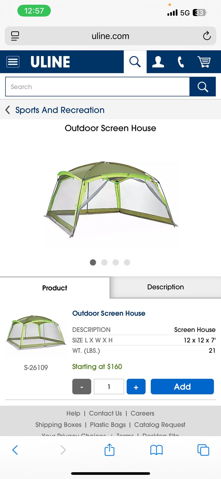 Outdoor Screen House