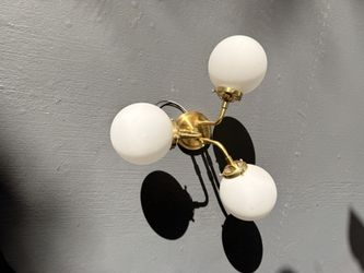Modern Gold Flush Mount Chandelier