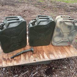 Old Military, Style Gas,Cans 