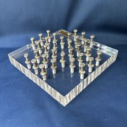 Peg Solitaire Board Puzzle Game - Handmade 