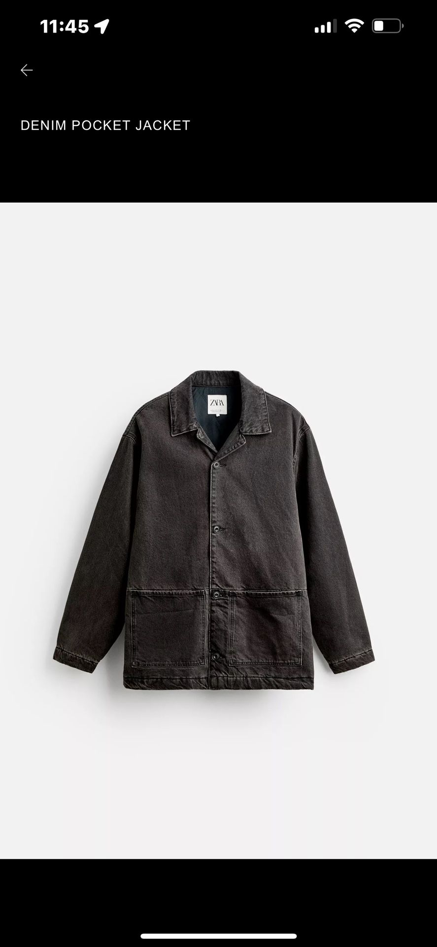 Zara Denim Pocket Jacket (size m)