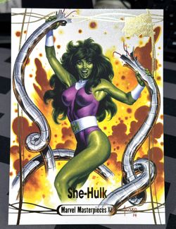 She-Hulk 2024 SkyBox Marvel Masterpieces XL 5X7 Gold Foil /999 #76