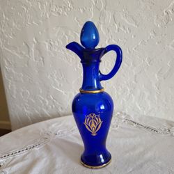 Avon Vintage Cobalt Blue Glass Perfumer