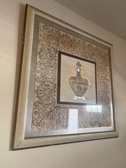42x54 Kinder-Harris Framed Decorative Urn Wall Art