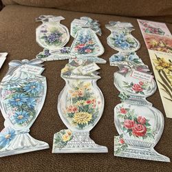Vintage Floral Greeting Cards with Envelopes