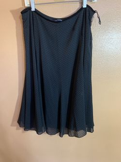 Jones New York Signature Black Polka Dot A-Line Women's Skirt - 14