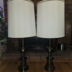 Vintage Brass Table Lamps — Used Good Condition