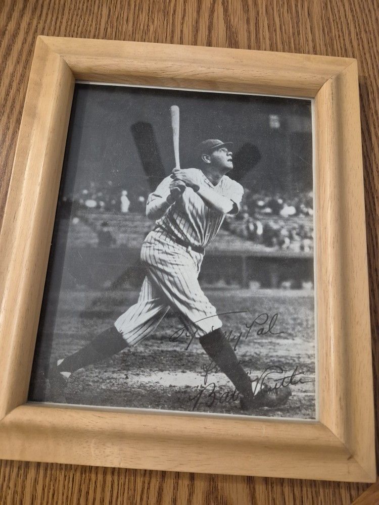 Baba Ruth Picture Signed Best 0ffer Over 500.00