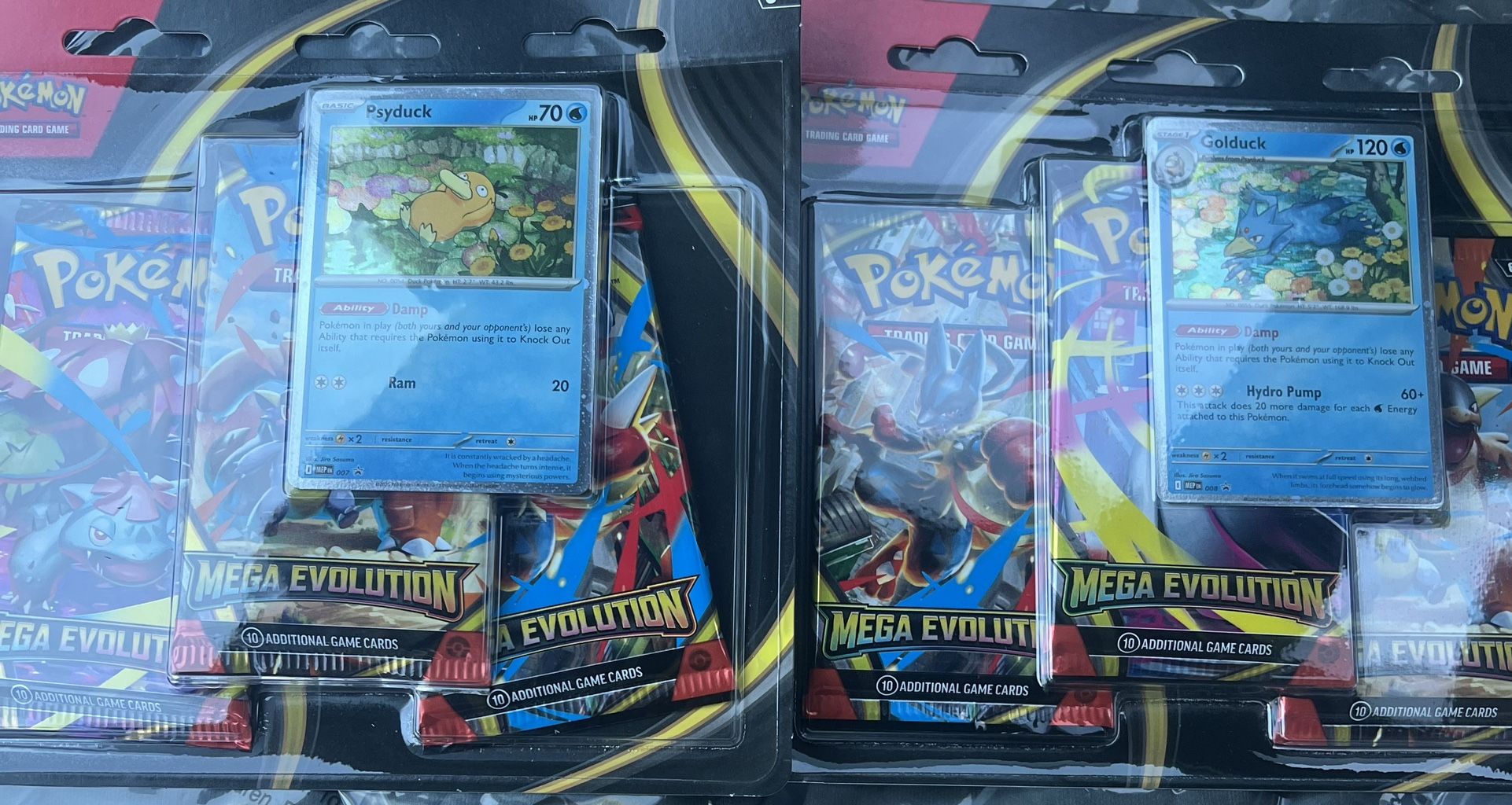 Psyduck And Golduck Promo 3 Pack Blisters Mega Evolution Pokemon