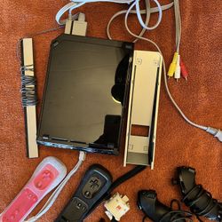 Wii console with accessories