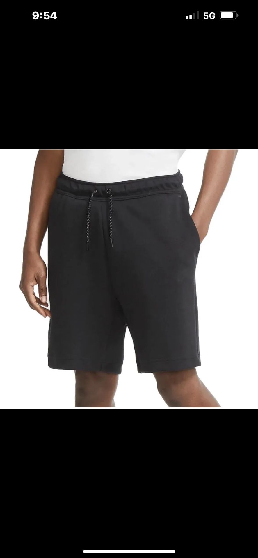 Nike Sportswear Tech Fleece Shorts Triple Black CU4503-010 Men Size XS