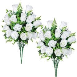 4 pcs Bouquets Realistic Silk Roses. Each bouquet had 12 roses,