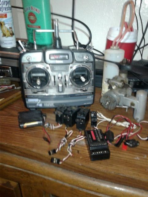 Fox motor +Futaba Skysport 6a Fp-t6va Transmitter Fp-r127df Receiver X4 S3003 Servos