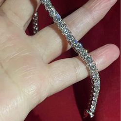 Genuine Moissanite Tennis Bracelet 