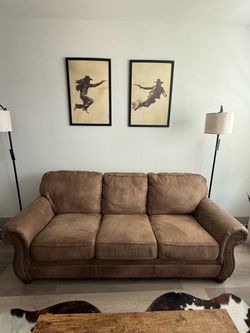 89” Faux Leather Couch (optional recliner)