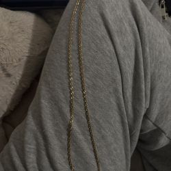10k gold hollow rope chain 