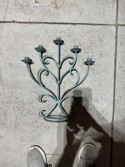 Vintage Cast Iron Tabletop Candelabra 