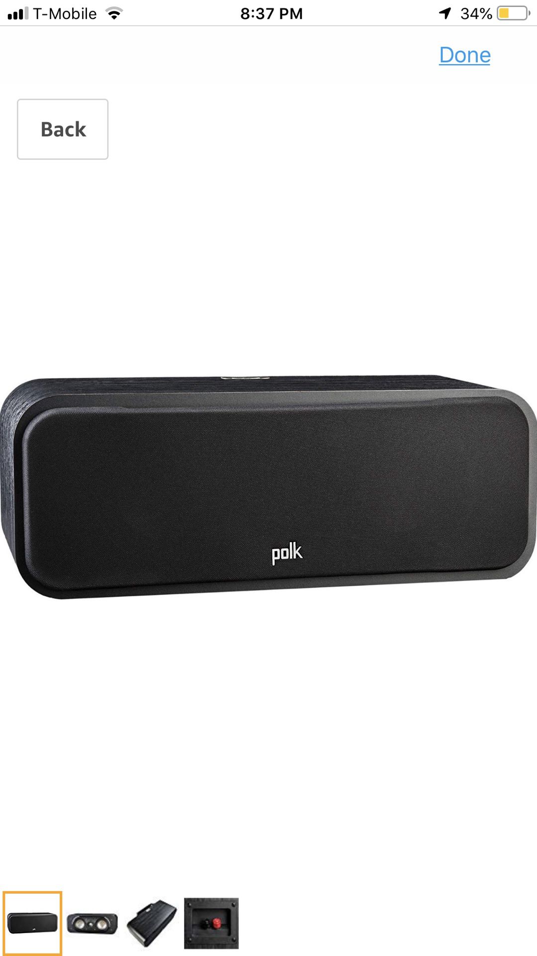 Polk Audio Signature Series S30 Center Channel Speakers for Home Theater, Surround Sound (2 Drivers) and Premium Music | Powerport Technology | Detac