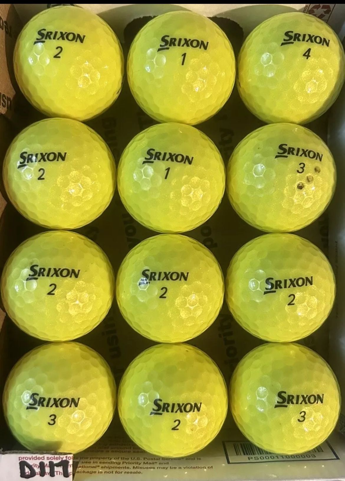 12 Srixon Z Star Golf Balls 5/4a Lot D117