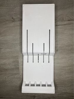Cutco Knife Holder Storage Wall-Mount Rack or Drawer Tray - White Plastic 5 Slot