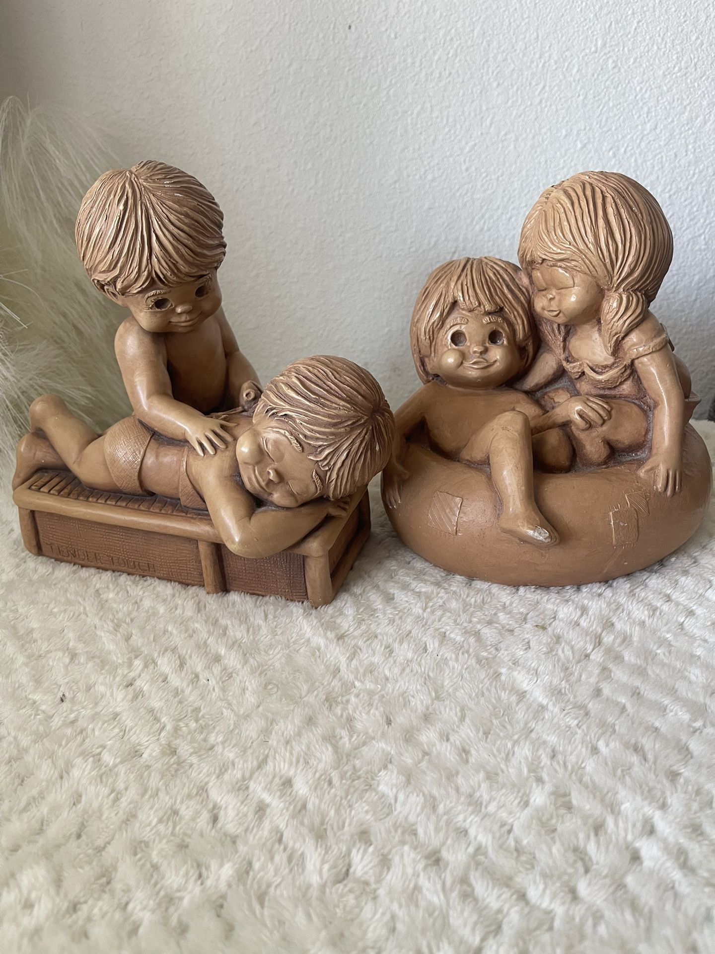 Vintage Fannykins Girl & Boy Statue Figurine