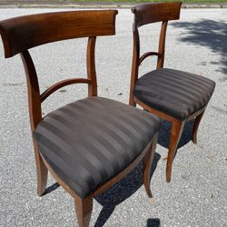 Antique Biedermeier 1820s Mahogany Chairs (2)