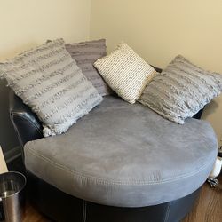 Round rotating small couch