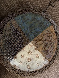 Beautiful ceramic decorative plate with stand