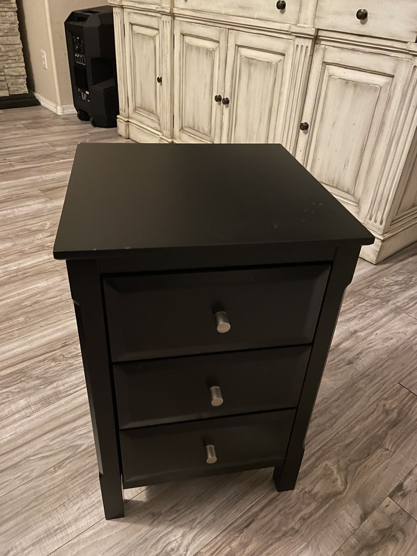 Black Cabinet Nightstand/drawer