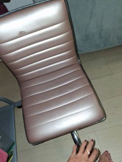Pink leather chair