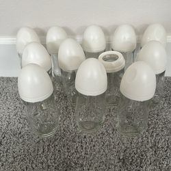 Gulicola Glass Baby Bottles Including EvenFlo Nipples