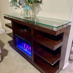 65” W Electric Fireplace/TV Stand