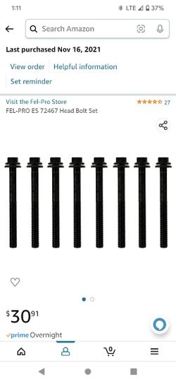 Fel-Pro Head Gasket Bolt Set for Chrysler 3.6L or 3.2L