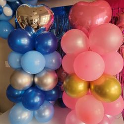 Gender Reveal Party 2 Side Balloon Columns 