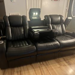 Ashley Party Time Power Reclining Sofa & Loveseat 